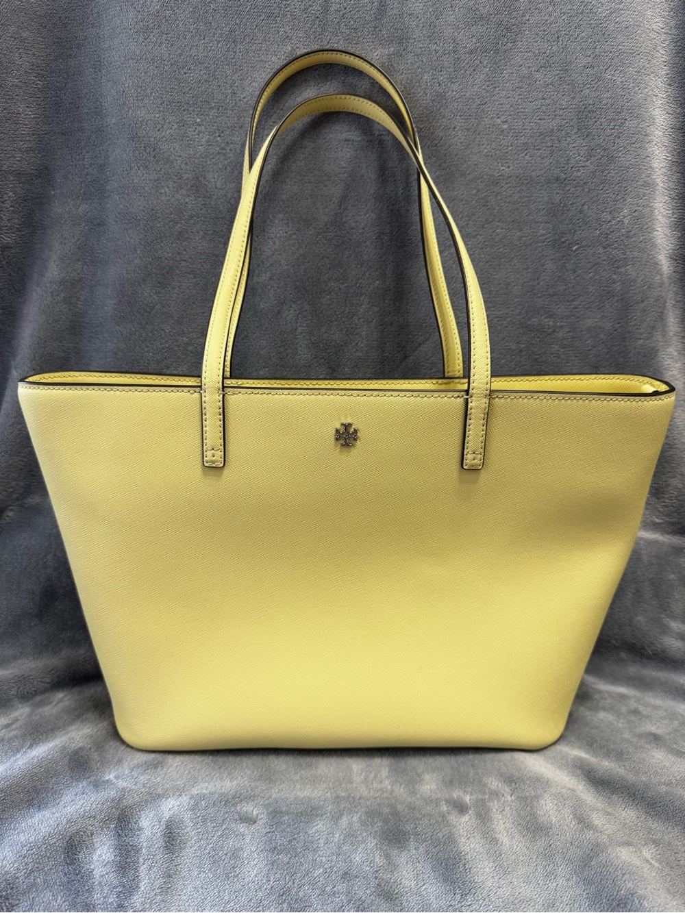 Tory Burch Lemon Yellow Leather Tote